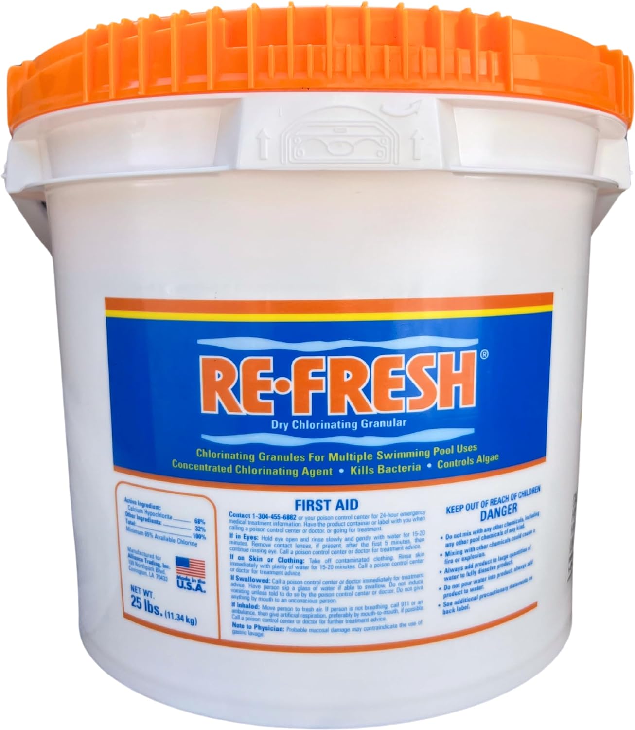 Refresh 68% Calcium Hypochlorite Granular Chlorine, 25 lb