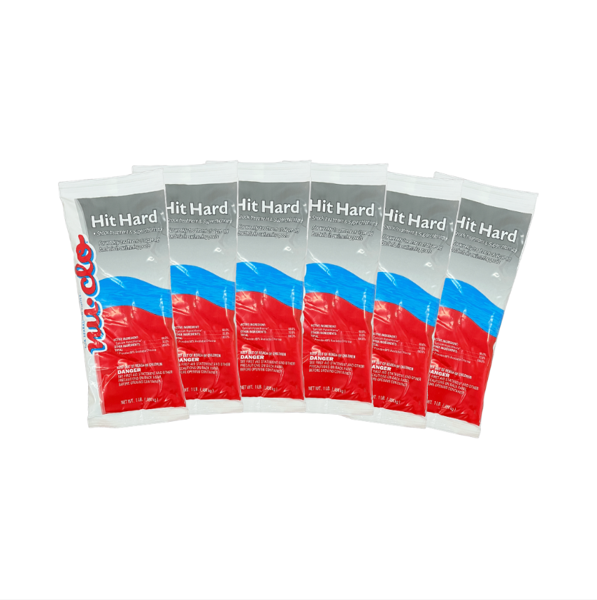 Nu-Clo Hit Hard Swimming Pool Shock Treatment (6 Pack)