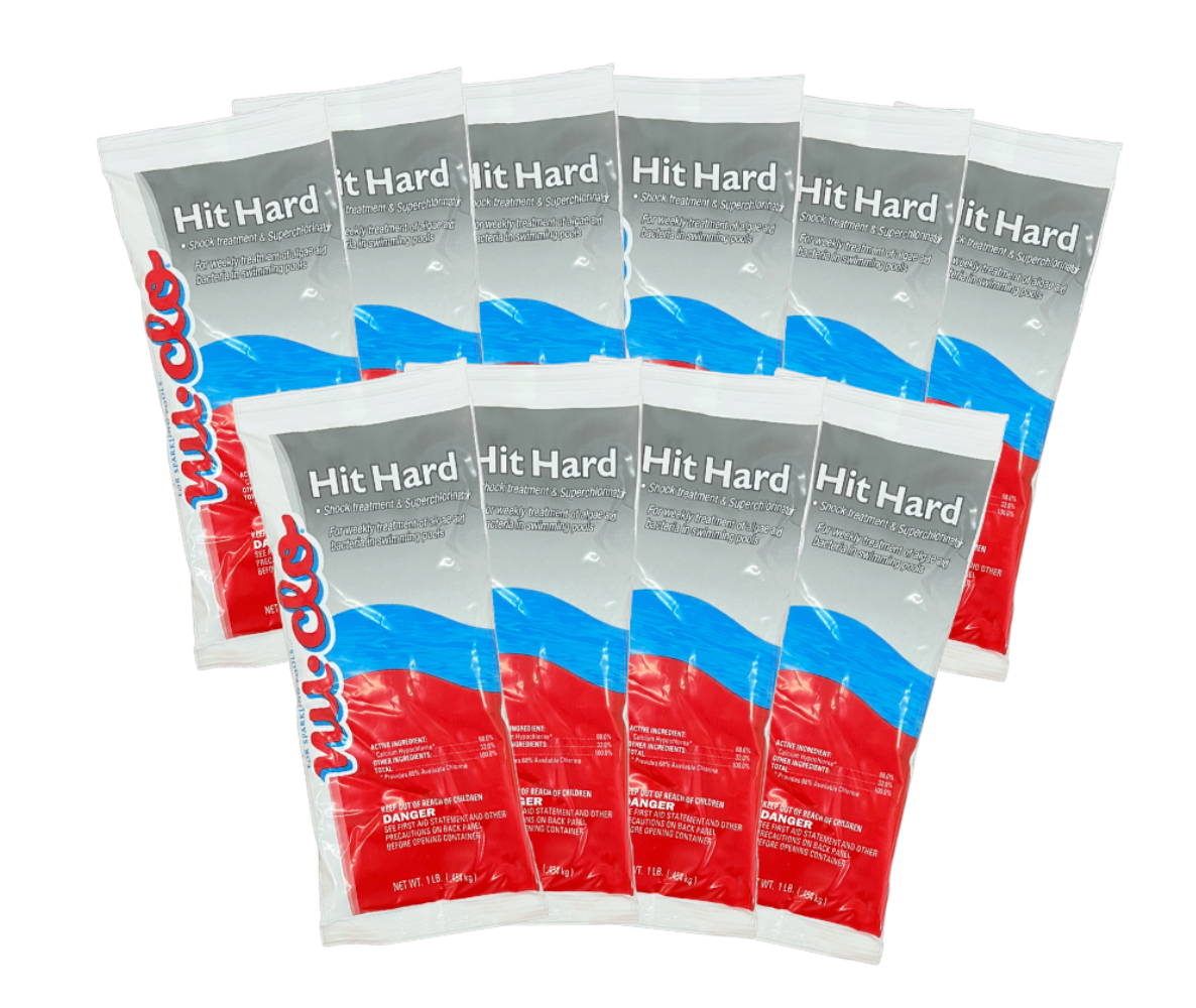 Nu-Clo Hit Hard Swimming Pool Shock Treatment (10 Pack)