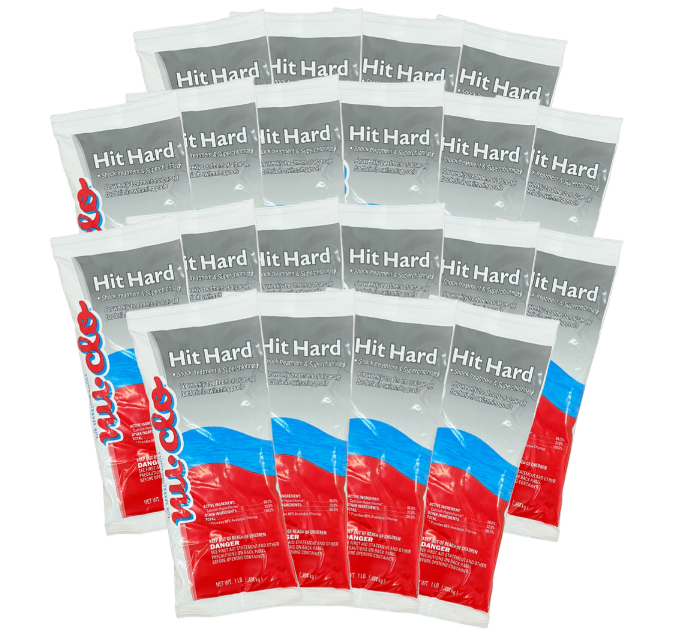 Nu-Clo Hit Hard Swimming Pool Shock Treatment (20 Pack)