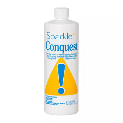 Sparkle Conquest Stain Remover & Sequestering Agent for Plastered & Vinyl Swimming Pools - 20,000 Gallons Per Bottle - 3070