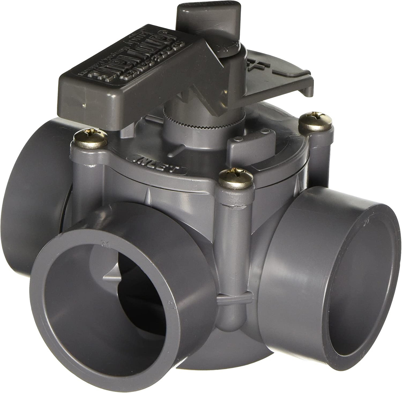 Jandy 3406 Space Saver 3 Port 1-1/2 to 2-Inch Positive Seal Pool/Spa Valve, Gray
