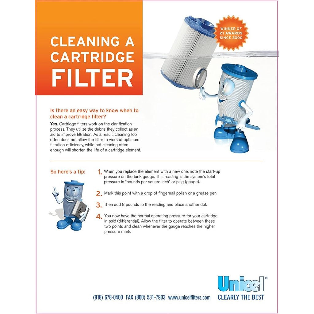 Unicel SC3-SR100 Swimming Pool & Spa Replacement Filter Cartridge for Sta-Rite PTM100 | 102 sq. ft. Sta-Rite 100TX | 100GPM-TX | 100TXR | T-100TX | T-100TXR