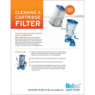 Unicel C-8417 Swimming Pool & Spa Replacement Filter Cartridge for Hayward Star-Clear C1750 | 175 sq. ft. Hayward C1750RE | Hayward C1900RE | Waterway Pro Clean 175